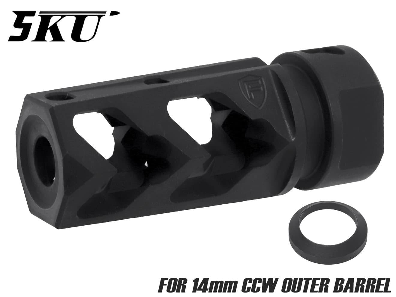 5KU Fortisタイプ マズルブレーキ 5.56 for 14mm逆ネジ