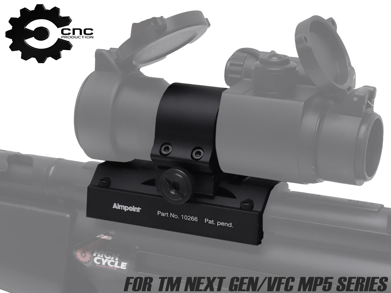 CNC Production MP5用 30mmシングルリングマウント for AIMPOINT M2/M3