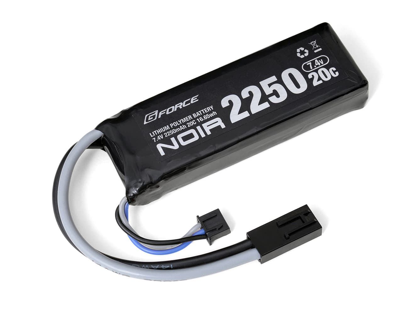 G-FORCE Noir LiPoバッテリー ミニS互換サイズ [仕様：7.4V2250mAh20C 