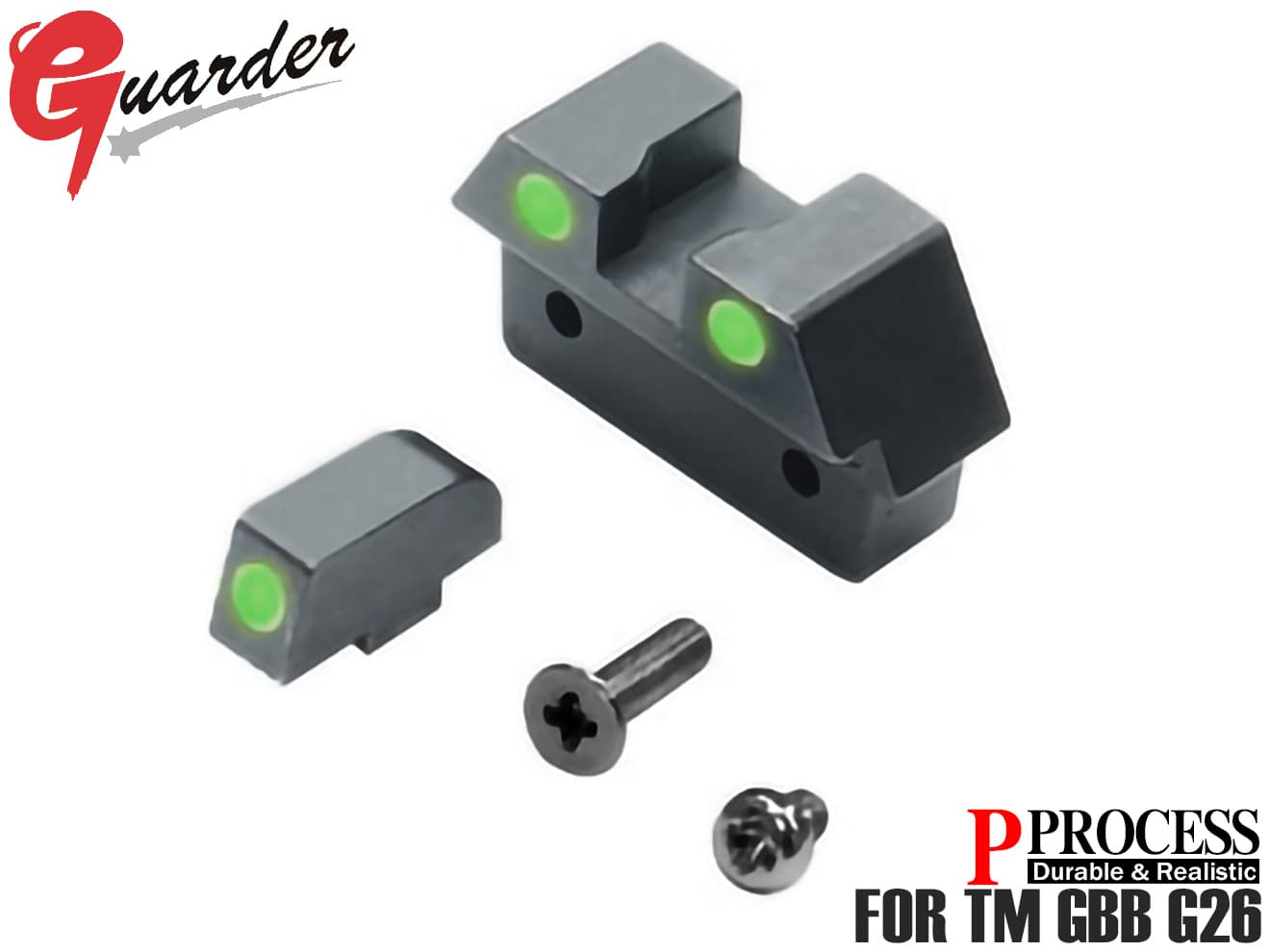 GUARDER スチールナイトサイト 東京マルイ GBB G26[ドットカラー