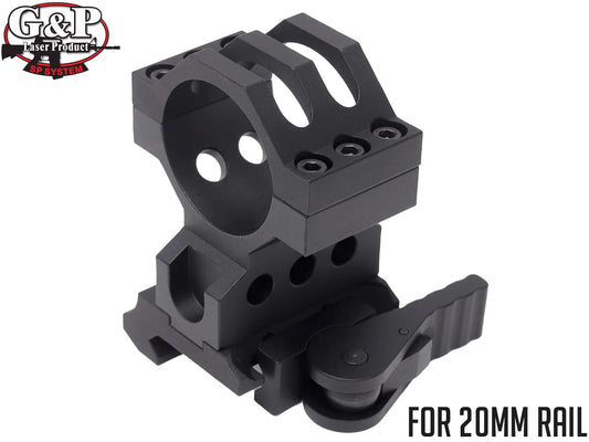 G&P 30mmクイックロック QDスコープマウント(MS)BK for 20mmレール