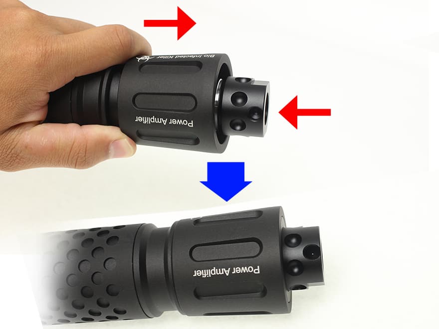 G&P バイオインフェクテッド サイレンサー w/ 3プロングハイダー 14mm正ネジ FDE