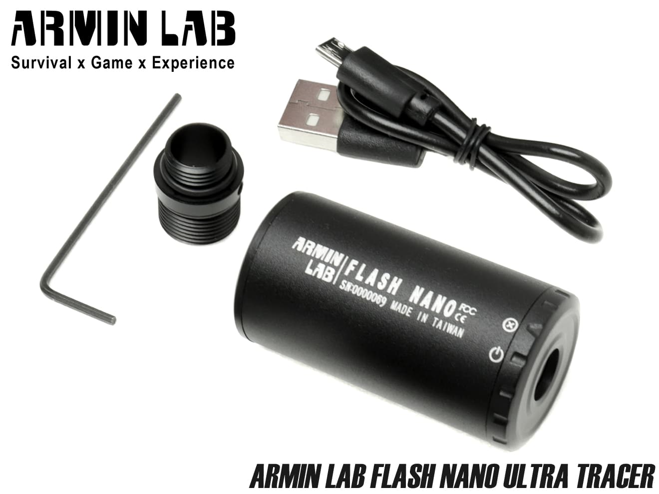 ARMIN LAB FLASH NANO UVトレーサー [商品構成：本体のみ / 本体+蓄光