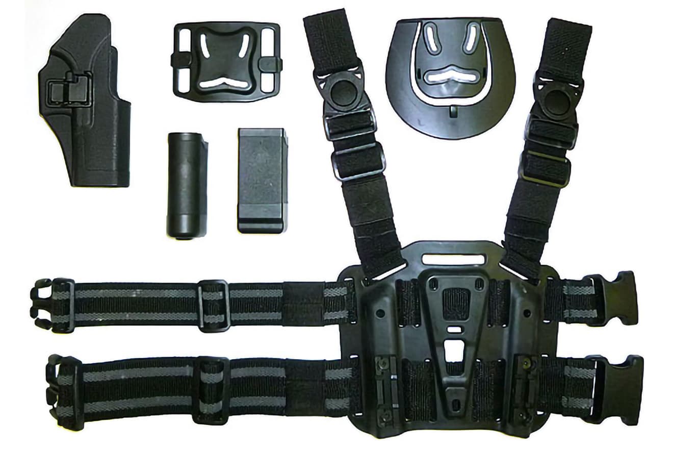 MILITARY BASE IMTH CQBホルスターセット グロック17 18 右足用 BK 