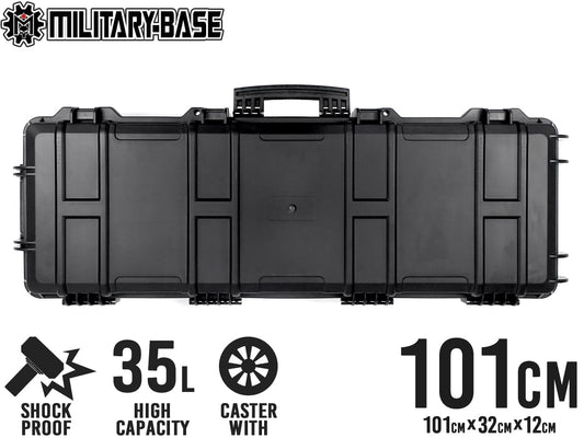MILITARY-BASE ハイプロテクション ワイドライフル ハードケース 35L/101cm BK