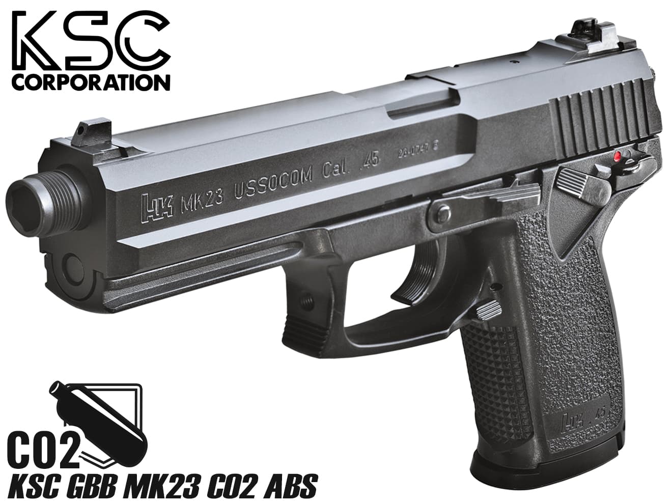 KSC GBB MK23 ソーコムピストル CO2 ABS | ミリタリーベース KSC GBB MK23 ソーコムピストル CO2 ABS | ミリタリーベース