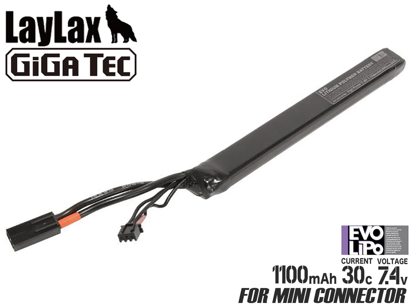 LayLax GIGA TEC EVOリポバッテリー7.4V [容量・タイプ：1100mAh AK
