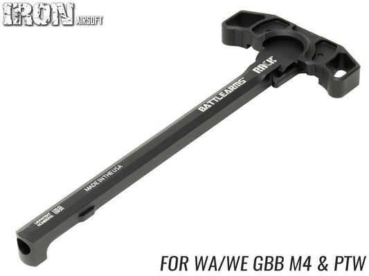 IRON AIRSOFT BADスタイル RACK アルミCNC アンビチャージングハンドル WA/WE GBB M4/PTW