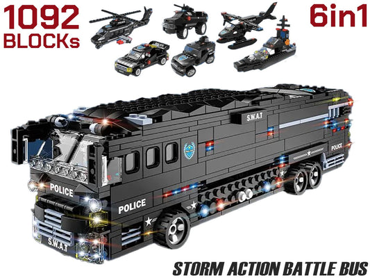 AFM SWAT シリーズ ストームアクションバトルバス 1092Blocks
