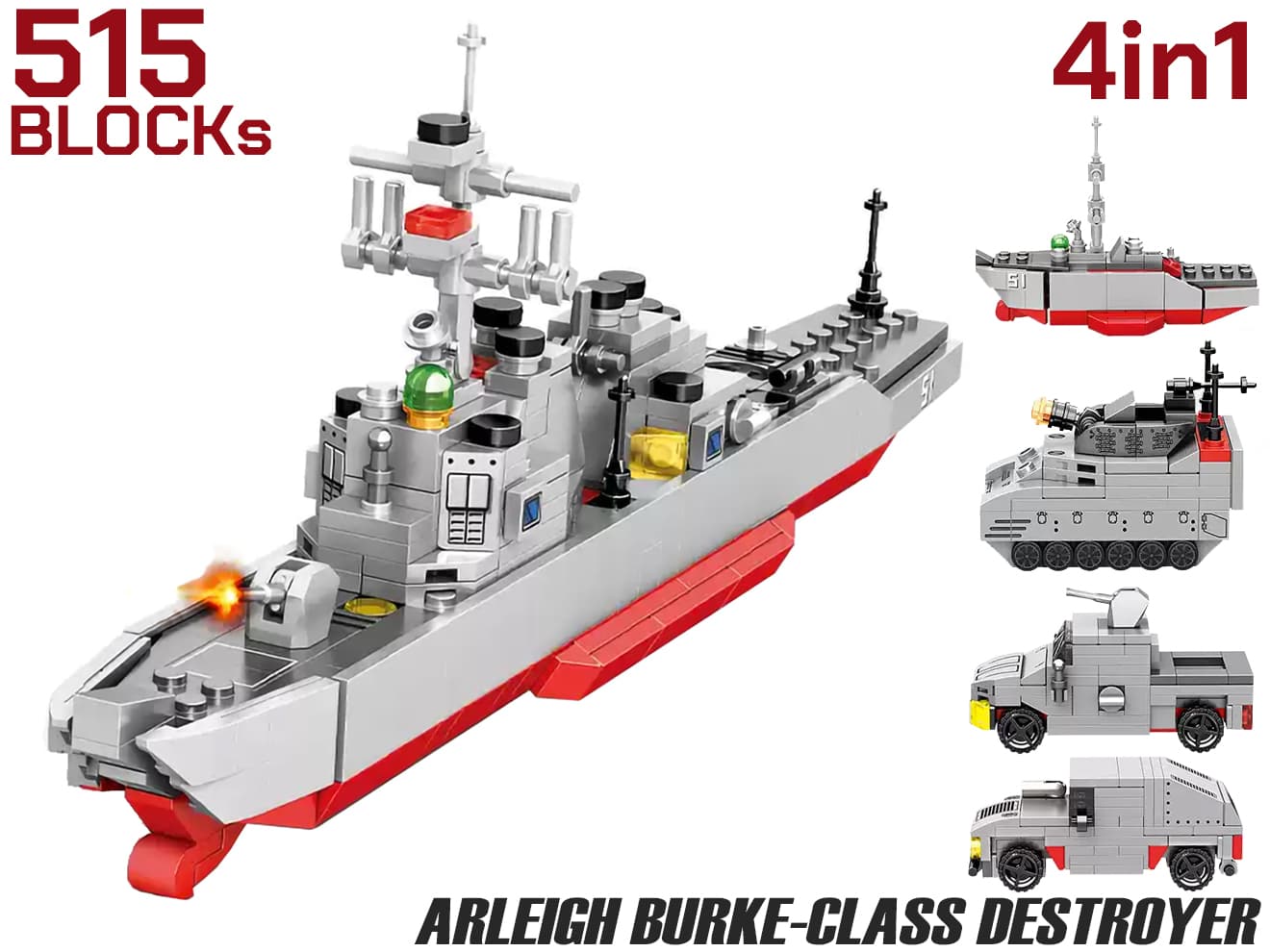 AFM 4in1 アーレイバーク級ミサイル駆逐艦 515Blocks | ミリタリー