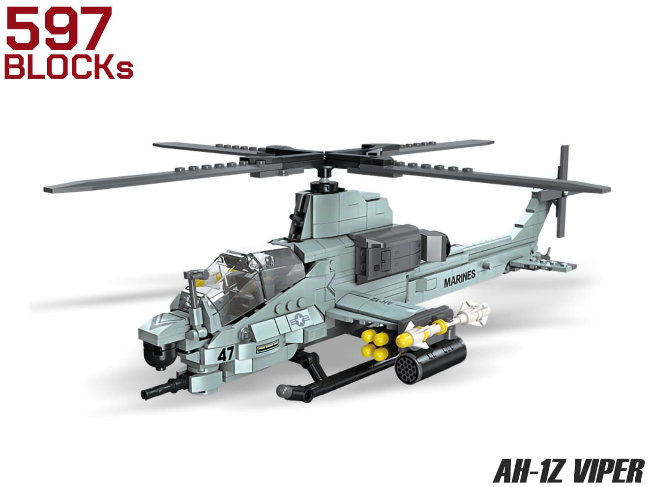 AFM AH-1Z ウ゛ァイパー 攻撃ヘリコプター 597Blocks | ミリタリー 