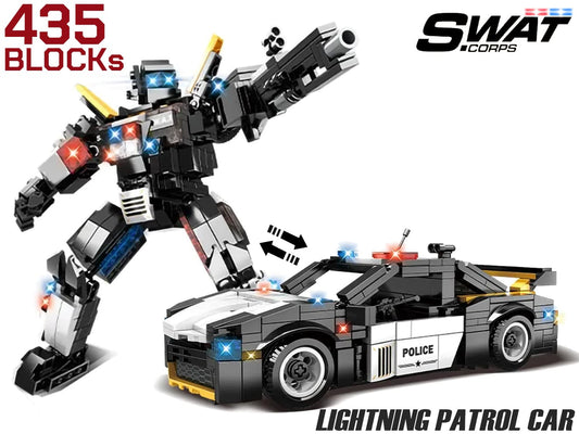 AFM SWATシリーズ 2WAY ライトニングパトカー 435Blocks