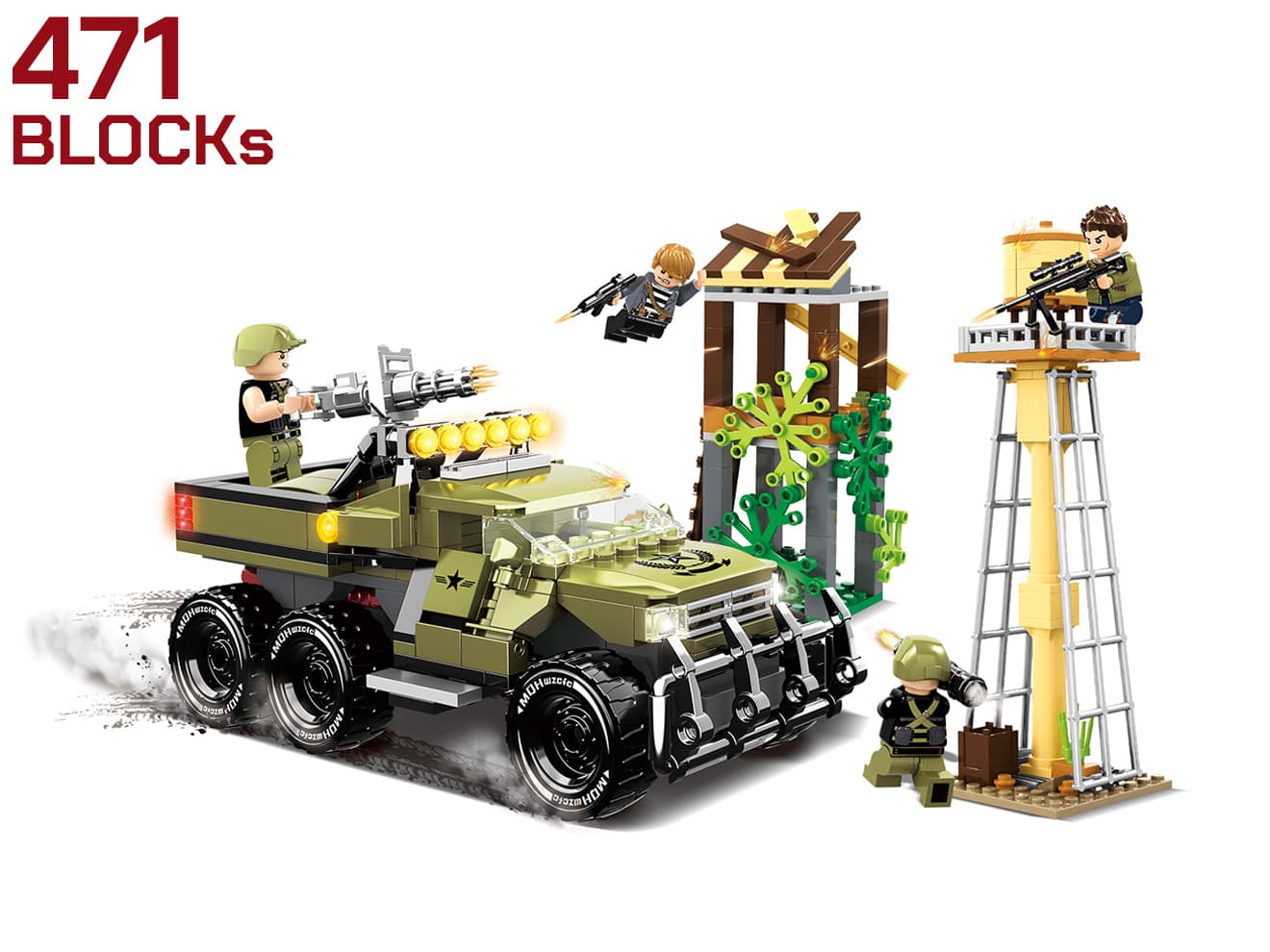 AFM エンカウンターバトルフィールドシリーズ タワーアサルター VS 6X6 装甲車 471Blocks