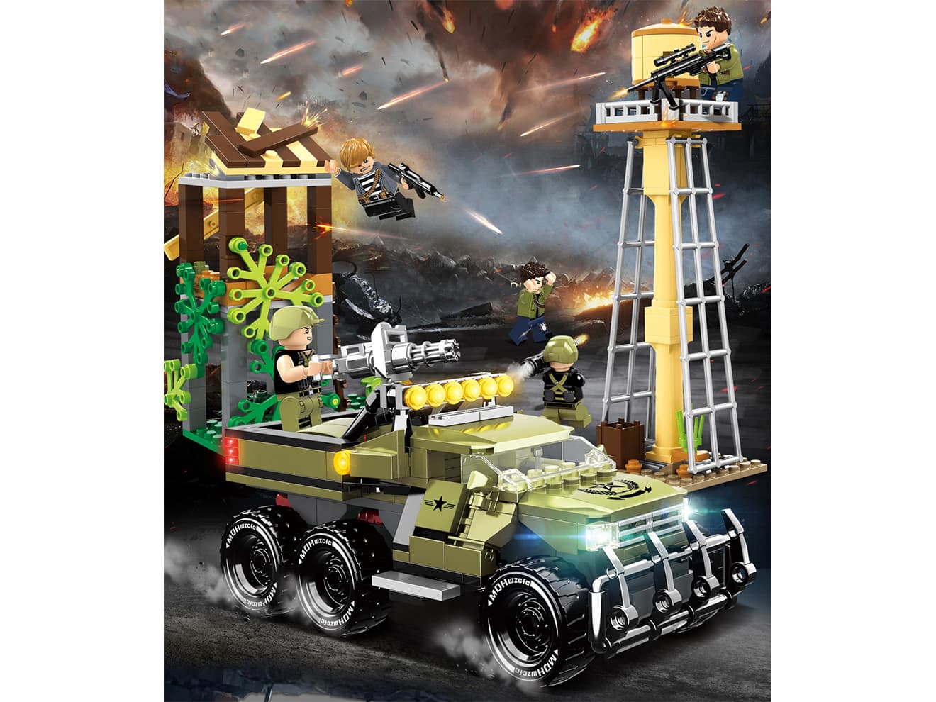 AFM エンカウンターバトルフィールドシリーズ タワーアサルター VS 6X6 装甲車 471Blocks