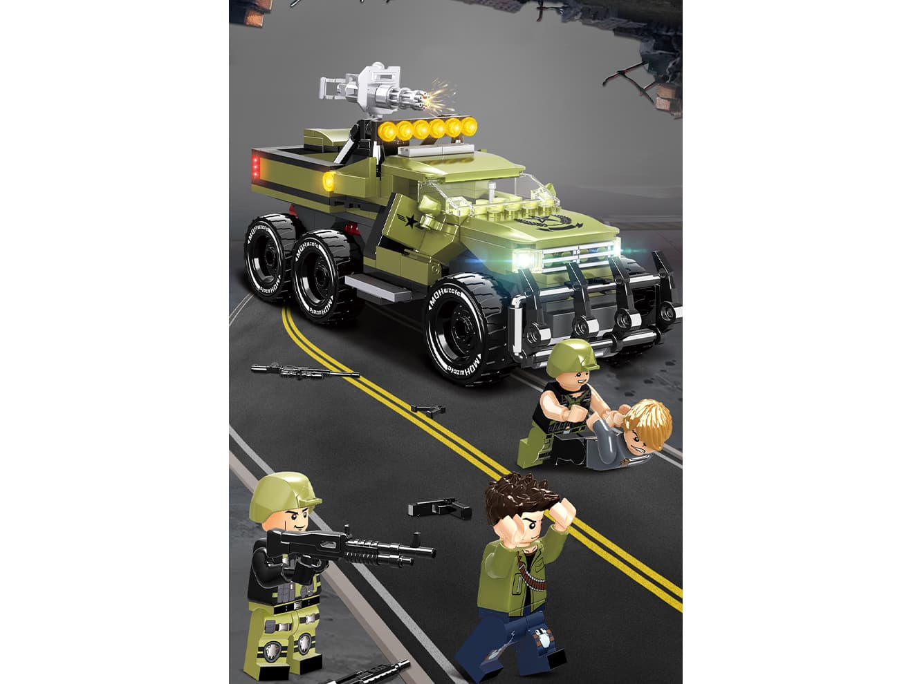 AFM エンカウンターバトルフィールドシリーズ タワーアサルター VS 6X6 装甲車 471Blocks