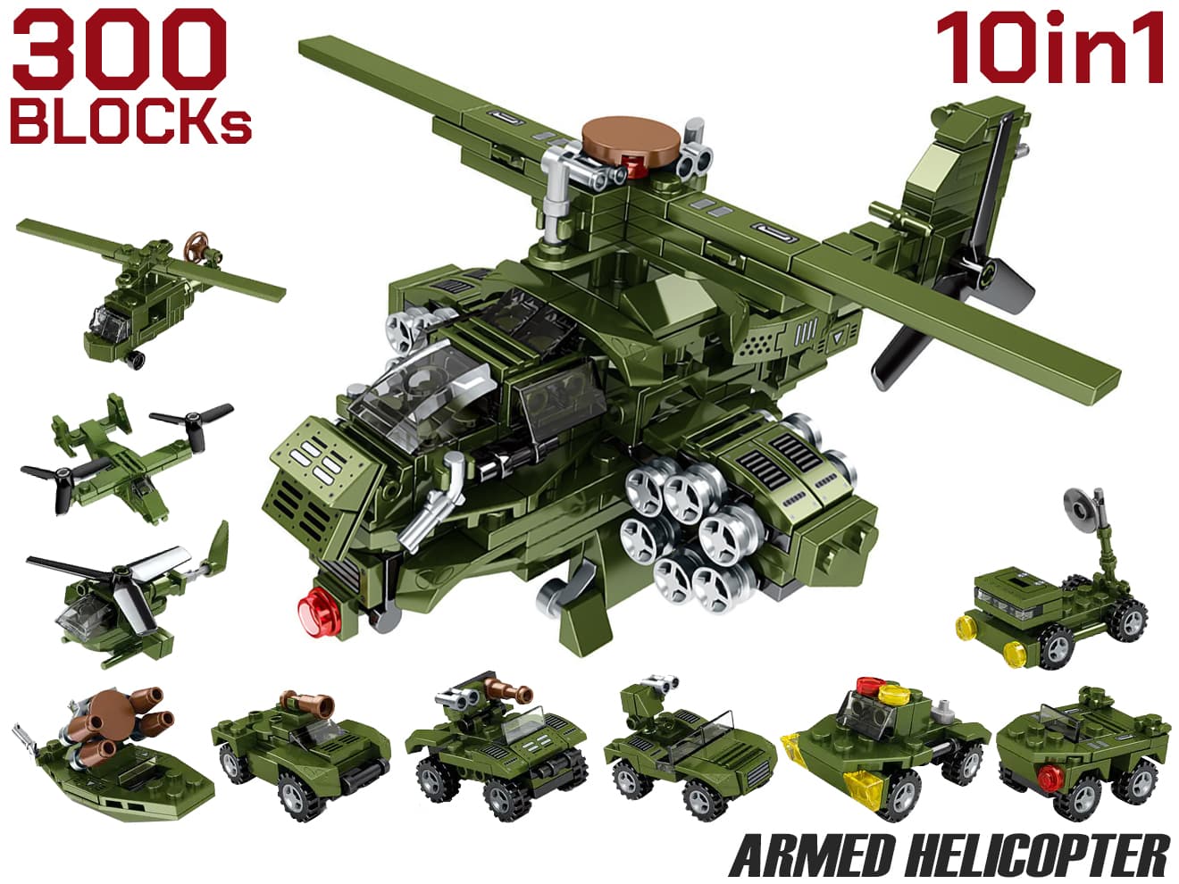 AFM 10in1 武装ヘリコプター 300Blocks | ミリタリーベース