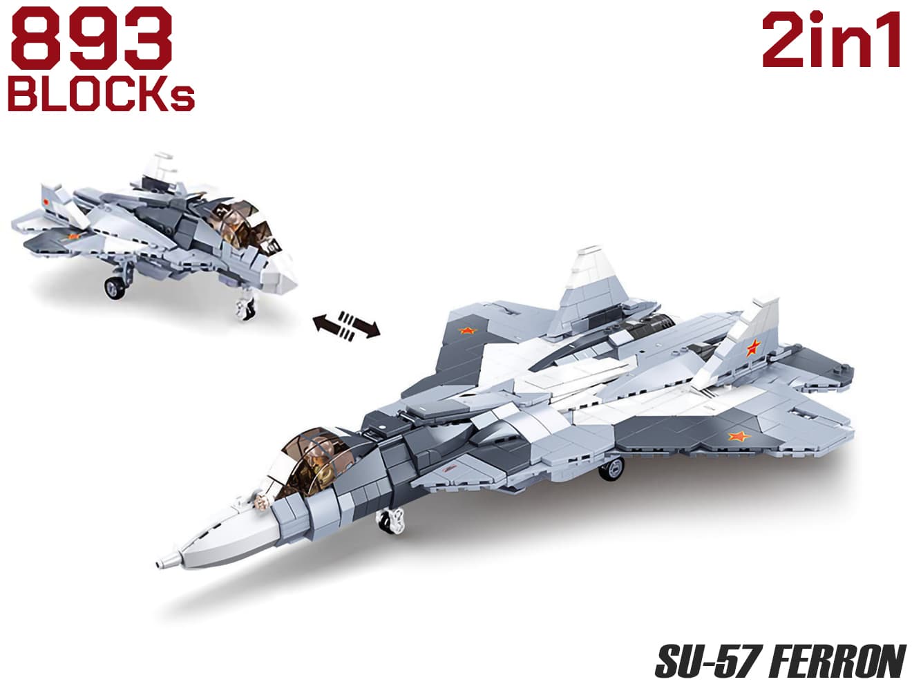 AFM Su-57 フェロン 2in1 893Blocks | ミリタリーベース – ミリタリーベース - MILITARY BASE -