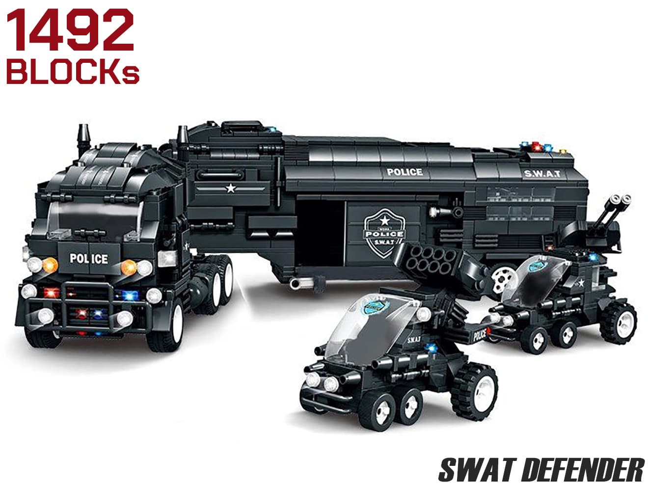 流行り の ブランド  AFM SWAT シリーズ ディフェンダー号 1492Block | ミリタリー 乗り物おもちゃ