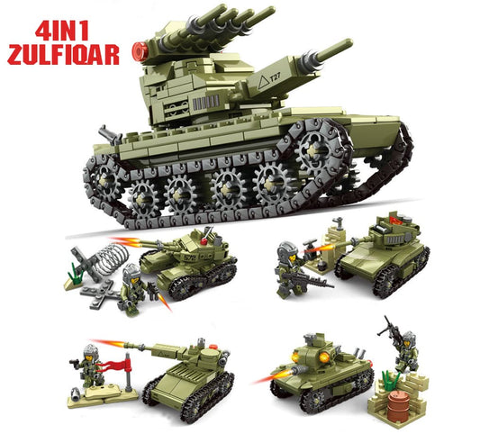 AFM 4in1 ゾルファガール主力戦車(PT-76/MBT-2000/ビッカースMk3/M2中戦車)627Blocks