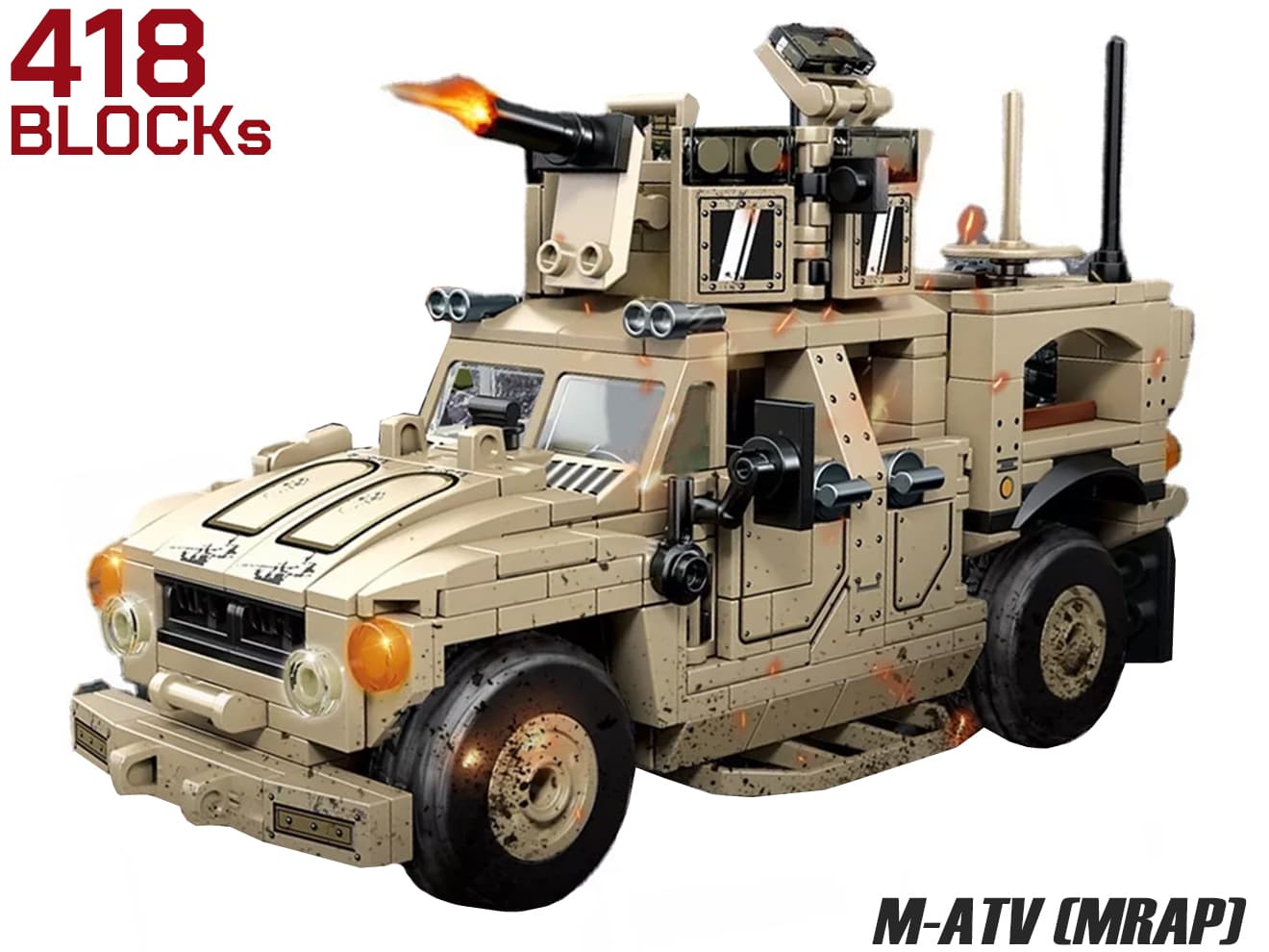 AFM M-ATV(MRAP) 耐地雷/伏撃防護装甲車 418Blocks | ミリタリーベース 