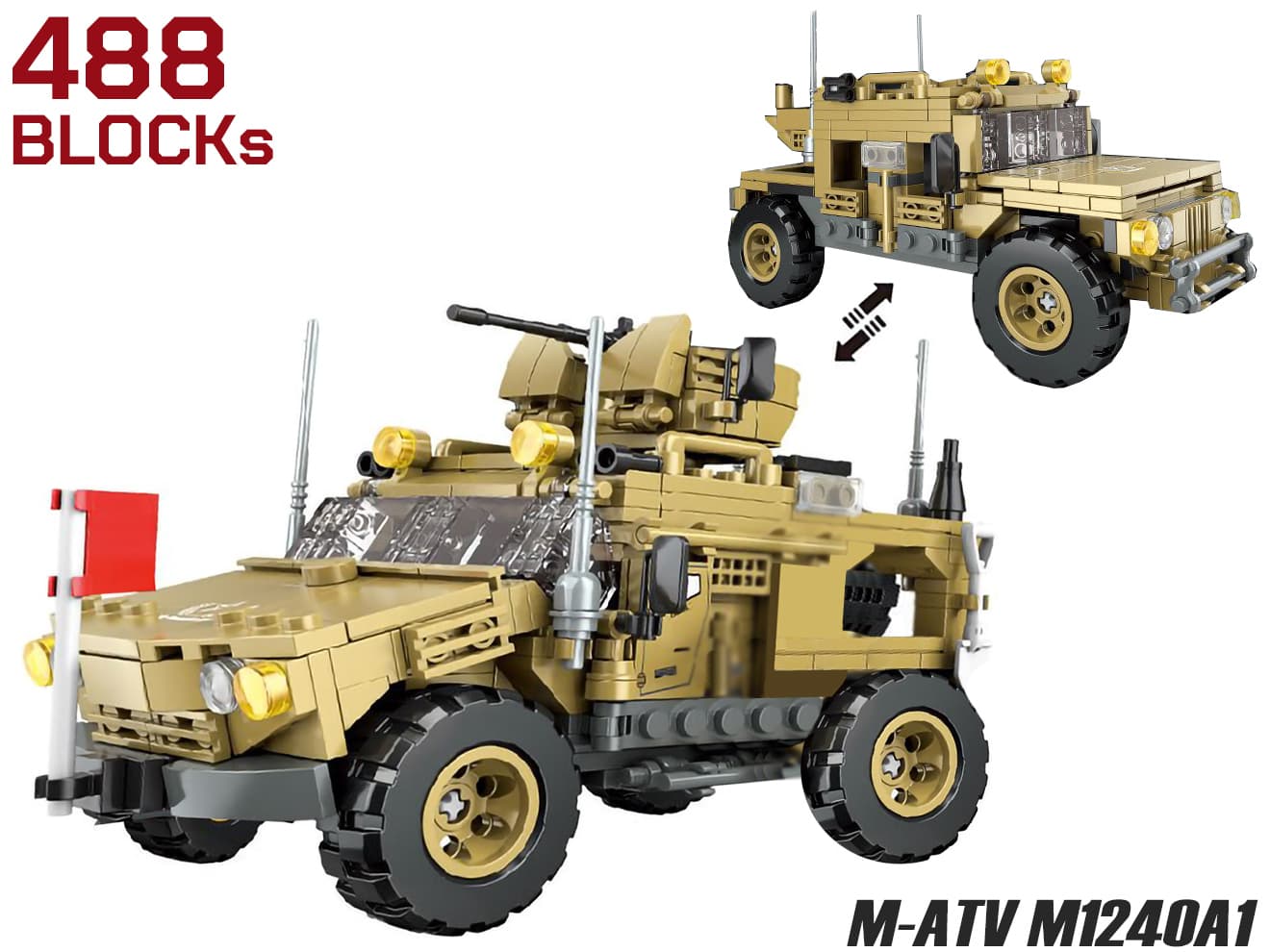 AFM M-ATV M1240A1 耐地雷/伏撃防護装甲車 488Blocks | ミリタリー 