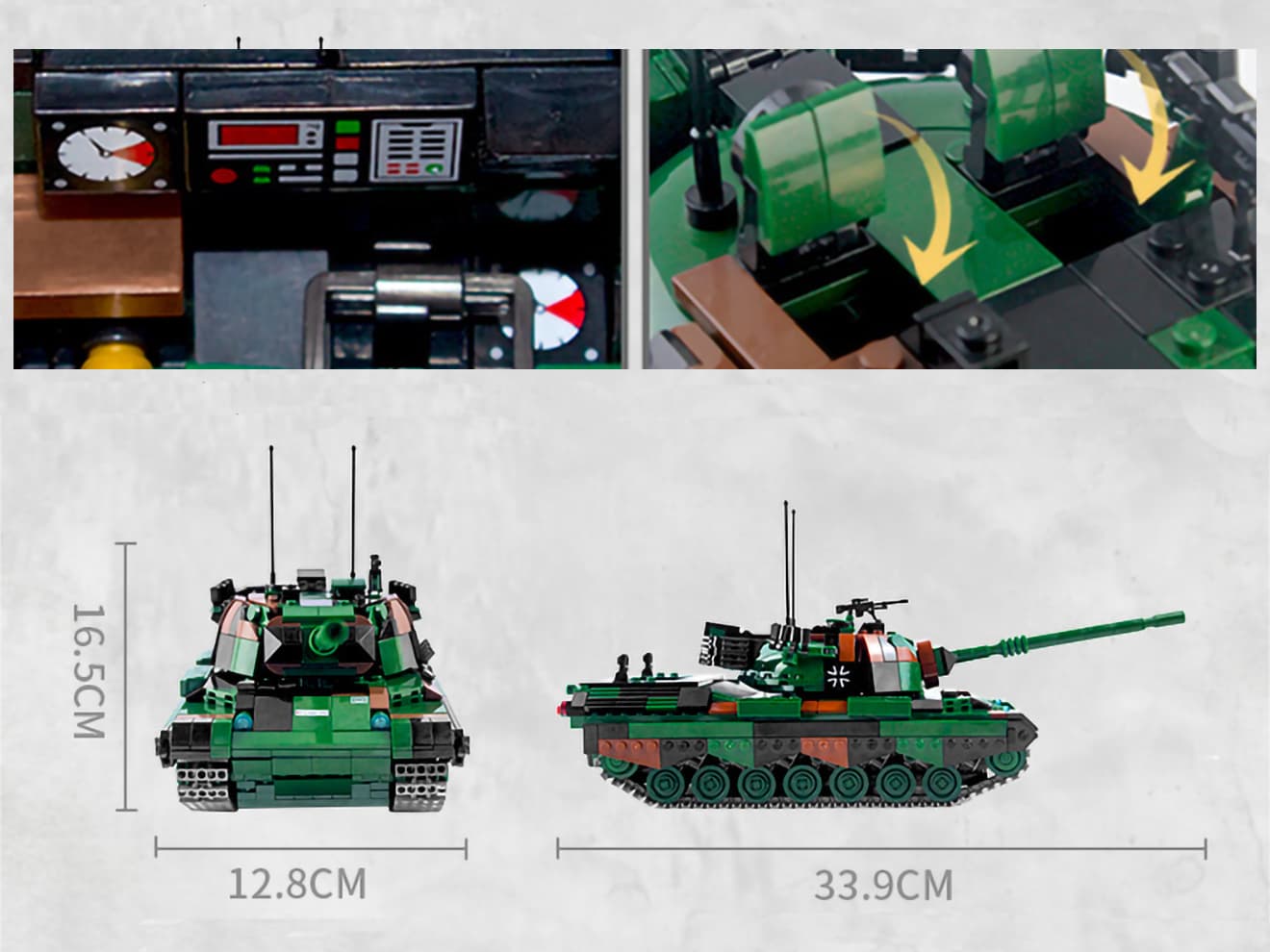 AFM レオパルト1 主力戦車 1145Blocks