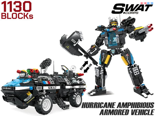 AFM SWAT シリーズ 2WAY ハリケーン水陸両用装甲車 1130Blocks