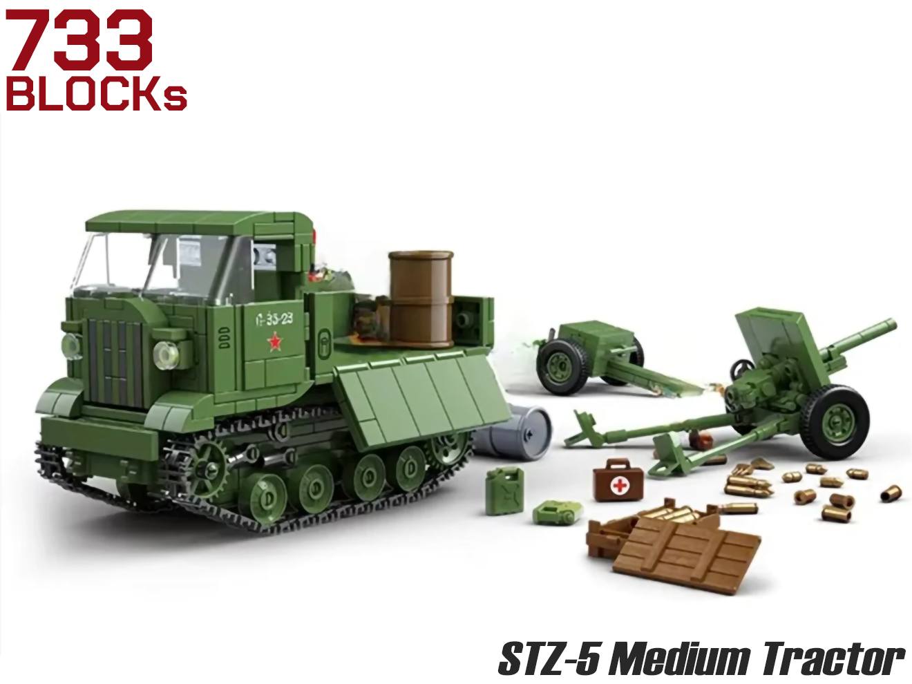 AFM ソ連軍 STZ-5 砲兵トラクター 733Blocks | ミリタリーベース AFM ソ連軍 STZ-5 砲兵トラクター 733Blocks | ミリタリーベース