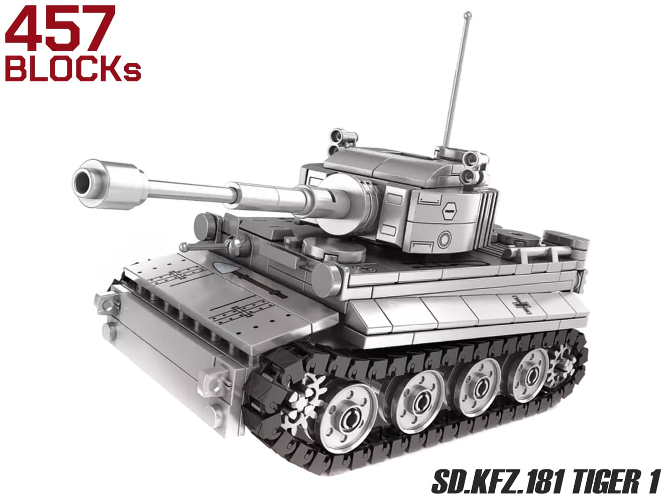 457Blocks　Sd　MILITARY　ティーガー1　181　主力戦車　AFM　ミリタリーベース　–　Kfz　ミリタリーベース　BASE