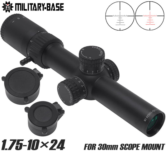 MILITARY BASE 1.75-10×24G2DMR+IR イルミネーション CQBスコープ 30mmボディ