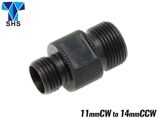 PPS スチールサイレンサー変換アダプター 11mm正♀ → 14mm逆♂