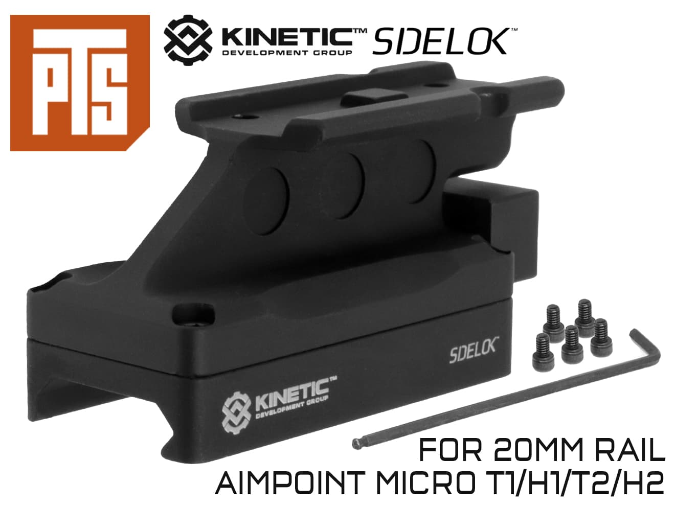 正規品】PTS Kinetic SIDELOK Aimpoint Micro T1/T2 QDマウント Lower