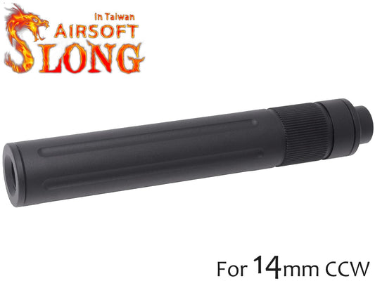 SLONG AIRSOFT 14mm逆ネジ スリムサプレッサー フルート【ゆうパケット可】