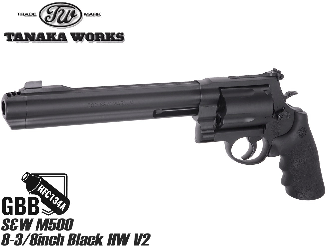 タナカ S&W M500 8-3/8インチ タナカ ガスガン S&W M500 8-3/8インチ ステンレスフィニッシュ