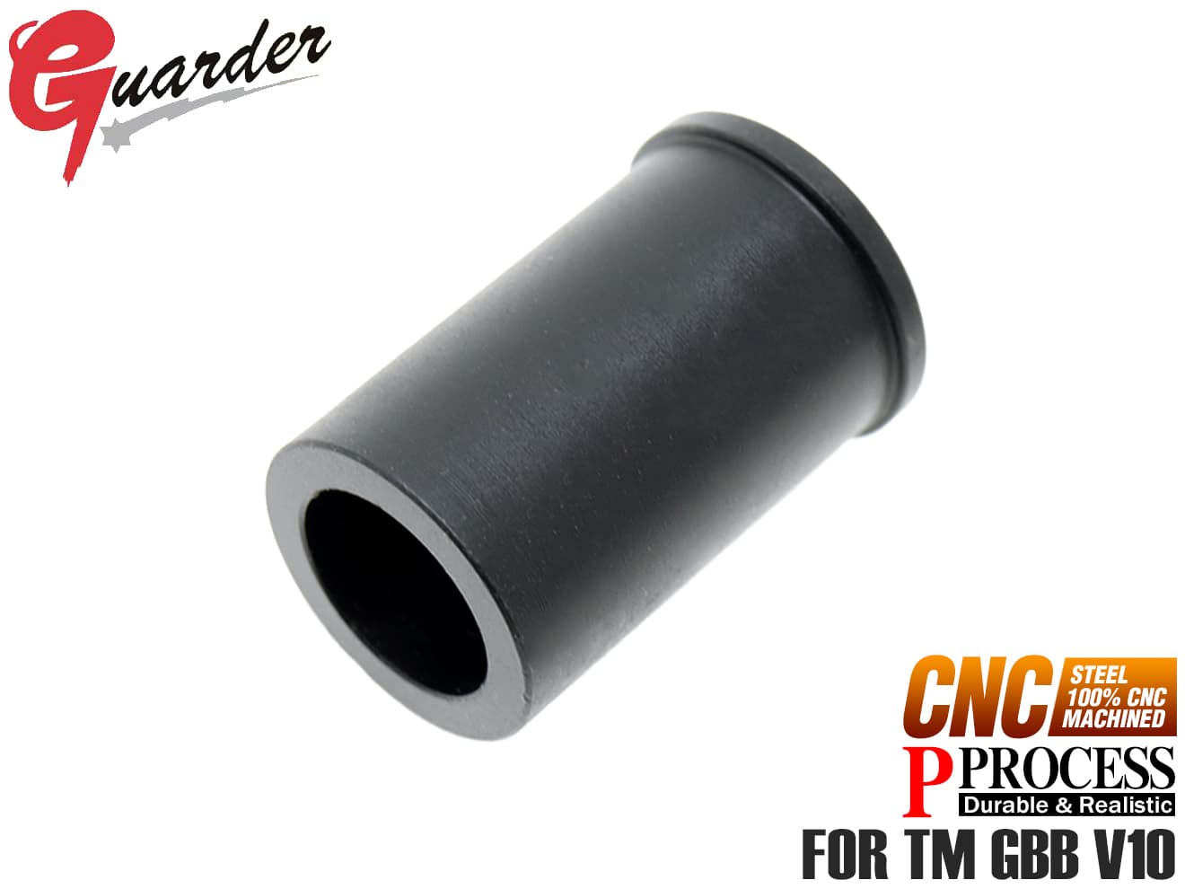 GUARDER スチール CNC リコイルスプリングキャップ for マルイ V10 (BK