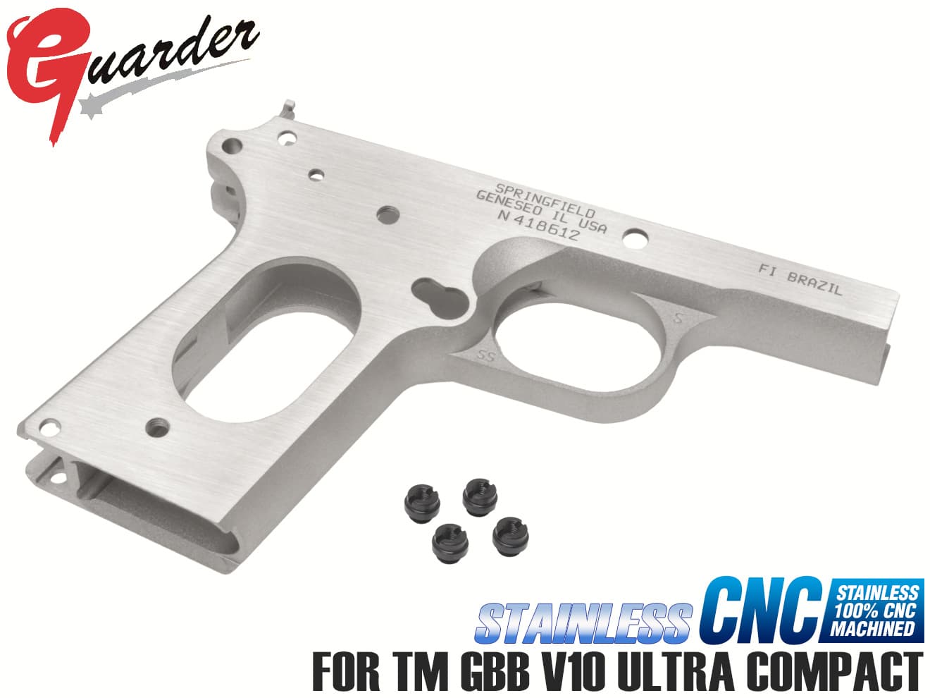 GUARDER ステンレス CNC フレーム for マルイ V10 シルバー ミリタリーベース – ミリタリーベース MILITARY  BASE