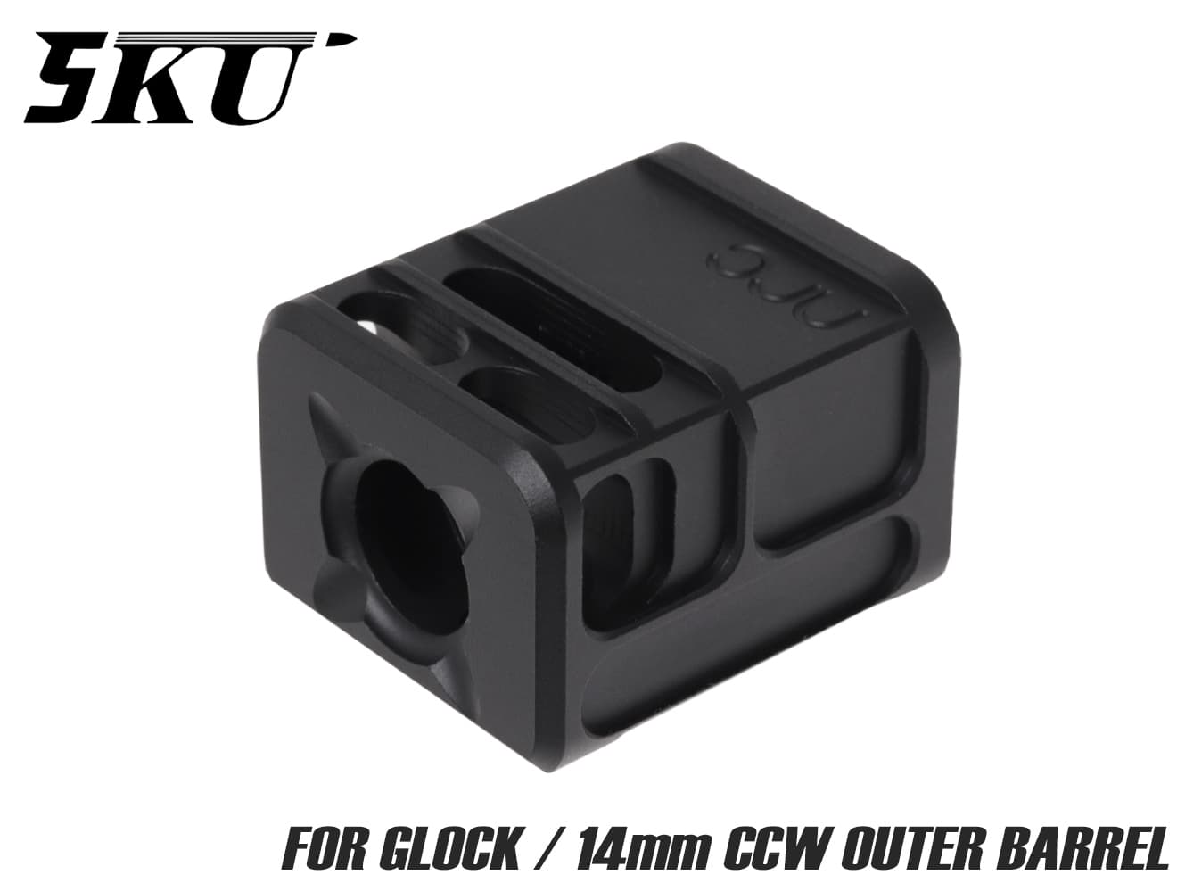5KU ARCタイプ アルミCNC コンペンセイター for 14mm逆ネジ(GLOCK 
