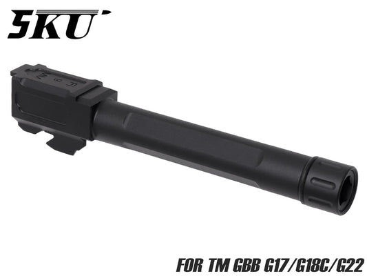 5KU FIタイプ アルミCNC スレッドアウターバレル CCW for TM G17 / G18C / G22 [カラー：ブラック / ゴールド / シルバー]