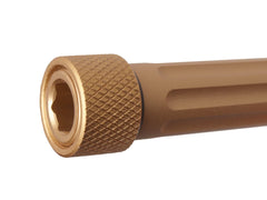 5KU アルミCNC フルート スレッドアウターバレル CCW for TM G17 / G18C / G22 [カラー：ブラック / ゴールド]