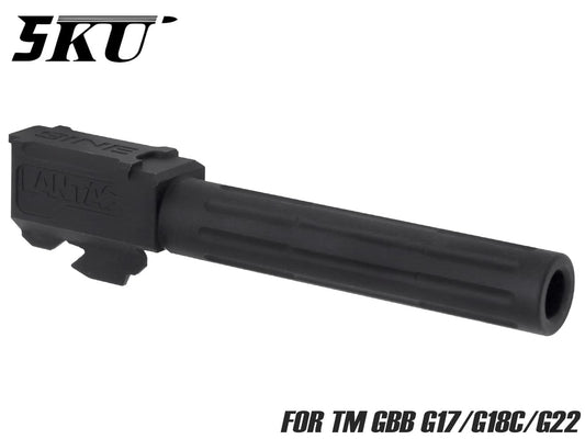 5KU Lantacタイプ 9INE アルミCNC アウターバレル for TM G17 / G18C / G22 Gen3 [カラー：ブラック / ゴールド / シルバー]