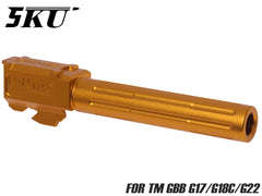 5KU Lantacタイプ 9INE アルミCNC アウターバレル for TM G17 / G18C / G22 Gen3 [カラー：ブラック / ゴールド / シルバー]