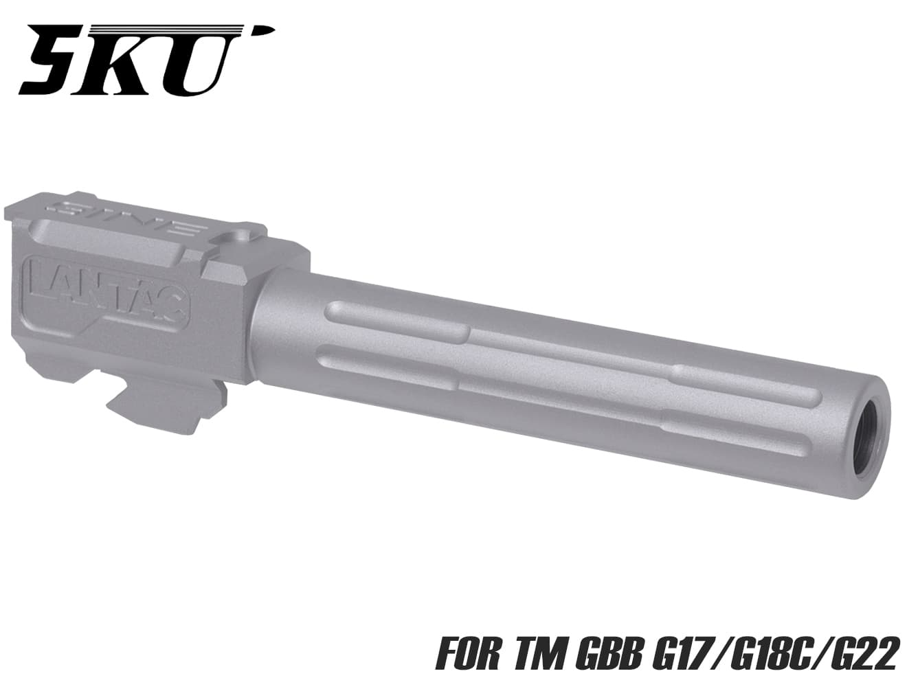 5KU Lantacタイプ 9INE アルミCNC アウターバレル for TM G17 / G18C / G22 Gen3 [カラー：ブラック / ゴールド / シルバー]