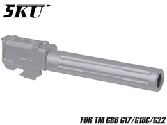5KU Lantacタイプ 9INE アルミCNC アウターバレル for TM G17 / G18C / G22 Gen3 [カラー：ブラック / ゴールド / シルバー]