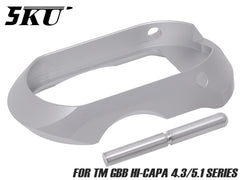 5KU アルミCNC STI タクティカルマグウェル for TM Hi-CAPA [カラー：ブラック / シルバー]