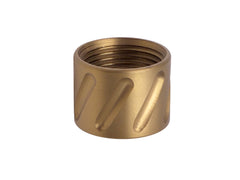 5KU ステンレスCNC ツイストフルート スレッドプロテクター A for 14mm逆ネジ [カラー：ブラック / ゴールド / シルバー]