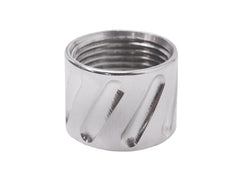 5KU ステンレスCNC ツイストフルート スレッドプロテクター A for 14mm逆ネジ [カラー：ブラック / ゴールド / シルバー]