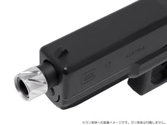 5KU ステンレスCNC ツイストフルート スレッドプロテクター A for 14mm逆ネジ [カラー：ブラック / ゴールド / シルバー]