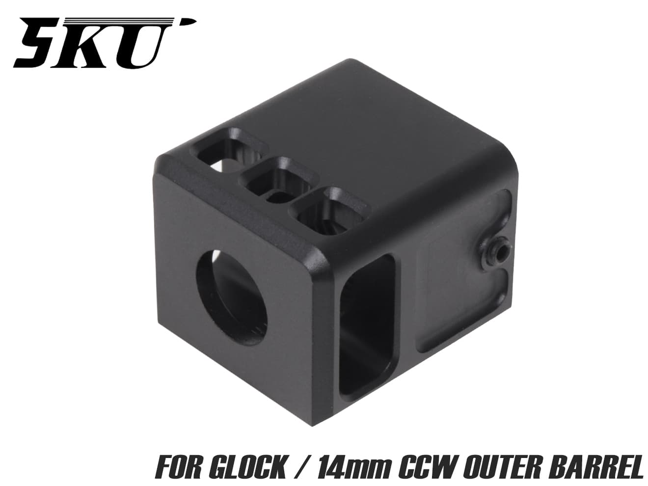 5KU ARCタイプ アルミCNC コンペンセイター for 14mm逆ネジ(GLOCK