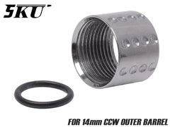 ステンレスCNC ディンプル スレッドプロテクター A for 14mm逆ネジ [カラー：ブラック / ゴールド / シルバー]