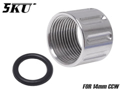 5KU ステンレスCNC フルート スレッドプロテクター A for 14mm逆ネジ [カラー：ブラック / ゴールド / シルバー]